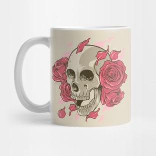 skull rose retro Mug